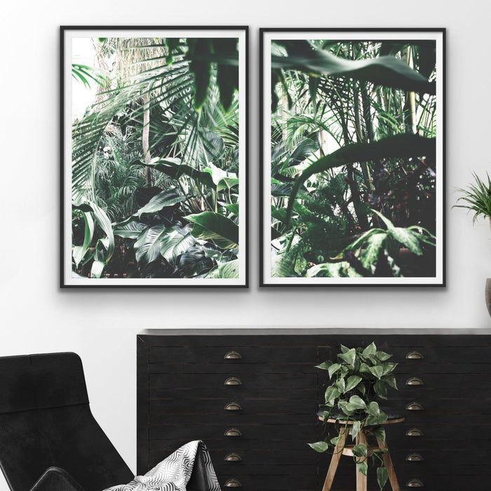 In The Hothouse - Two Piece Tropical Palm Photographic Wall Art, Wall Art, Ozark Home 