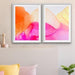 Inkwell Pink and Orange Two Piece - Abstract Two Art Prints With Canvas and Small Framed prints, Wall Art, Ozark Home 