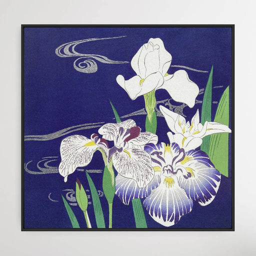 Irises (1890-1900) by Kogyo Tsukioka - Square Abstract Wall Art Print, Wall Art, Ozark Home 