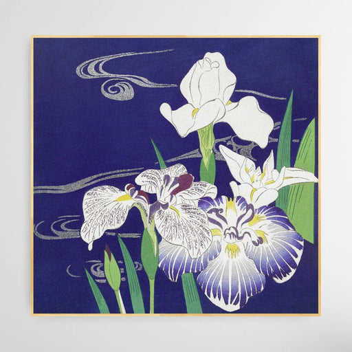 Irises (1890-1900) by Kogyo Tsukioka - Square Abstract Wall Art Print, Wall Art, Ozark Home 