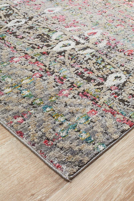 Juhayna Multicoloured Faded Transitional Teardrop Contemporary Rug, Rugs, Ozark Home 