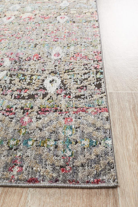 Juhayna Multicoloured Faded Transitional Teardrop Contemporary Rug, Rugs, Ozark Home 