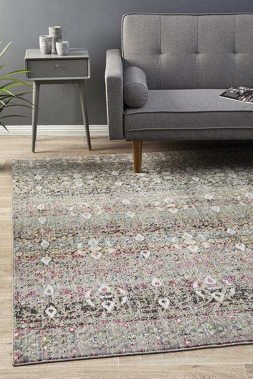 Juhayna Multicoloured Faded Transitional Teardrop Contemporary Rug, Rugs, Ozark Home 