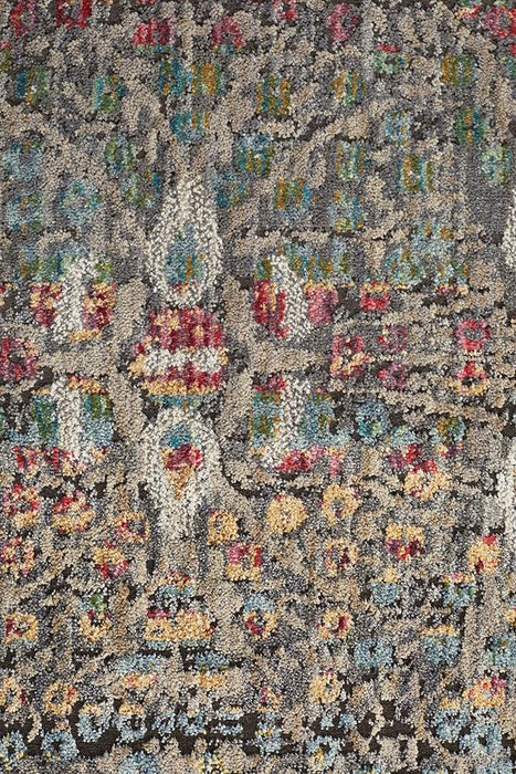 Juhayna Multicoloured Faded Transitional Teardrop Contemporary Rug, Rugs, Ozark Home 