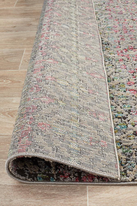 Juhayna Multicoloured Faded Transitional Teardrop Contemporary Rug, Rugs, Ozark Home 