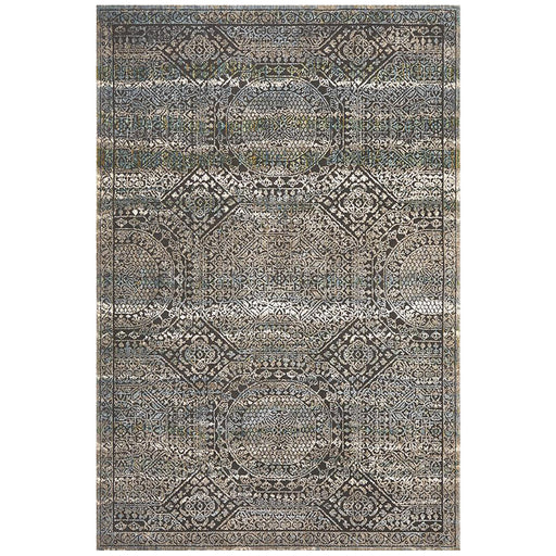 Juhayna Blue & Black Faded Transitional Coin Contemporary Rug, Rugs, Ozark Home 