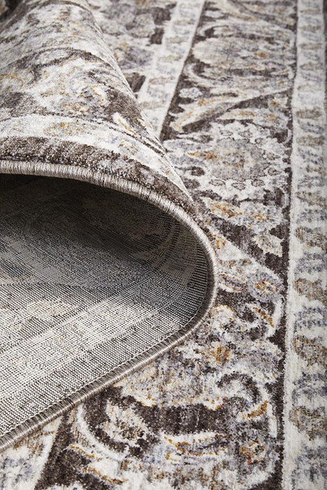 Itsa Grey Classic Floral Motif Pattern Vintage Rug, Rugs, Ozark Home 