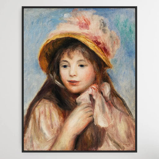 Jeune fille au chapeau rose (1894) by Pierre-Auguste Renoir, Wall Art, Ozark Home 