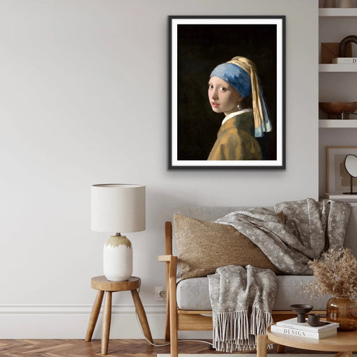 Johannes Vermeer's Girl with a Pearl Earring (c1665) - Adapted Print of Original Painting, Wall Art, Ozark Home 