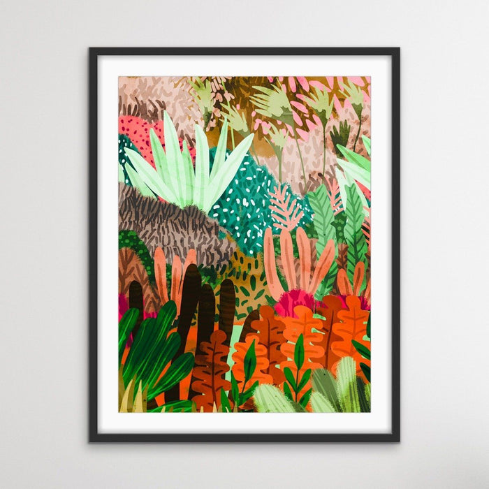 Junglified - Abstract Colourful Monstera Jungle Original Artwork Canvas or Paper Print, Wall Art, Ozark Home 