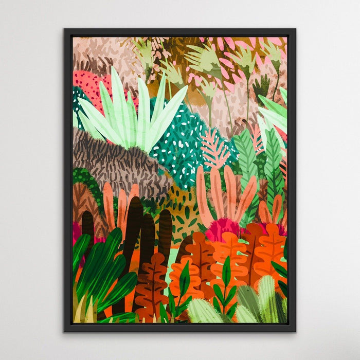 Junglified - Abstract Colourful Monstera Jungle Original Artwork Canvas or Paper Print, Wall Art, Ozark Home 