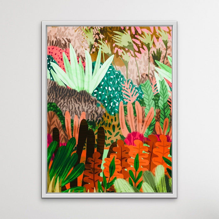 Junglified - Abstract Colourful Monstera Jungle Original Artwork Canvas or Paper Print, Wall Art, Ozark Home 