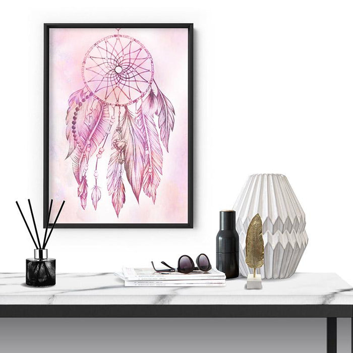 Dreamcatcher in Pink - Art Print, Wall Art, Ozark Home 