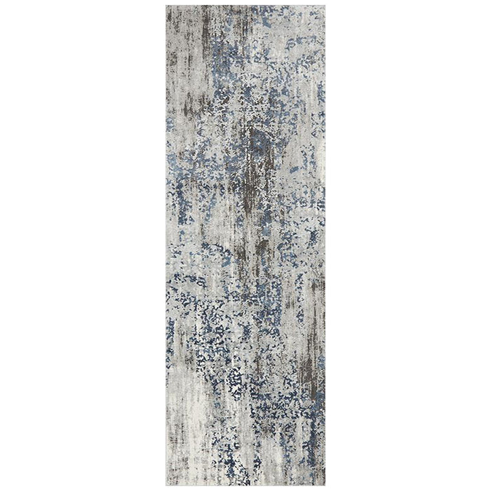 Karaburun Grey Faded Transitional Abstract Contemporary Runner Rug, Rugs, Ozark Home 