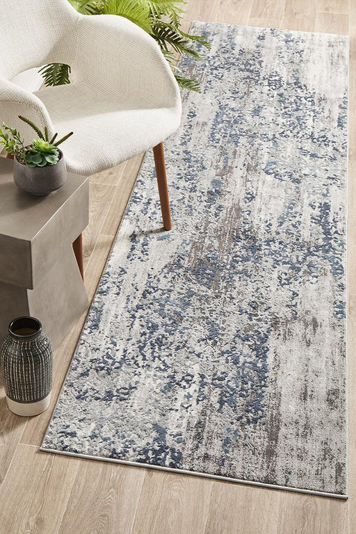 Karaburun Grey Faded Transitional Abstract Contemporary Runner Rug, Rugs, Ozark Home 