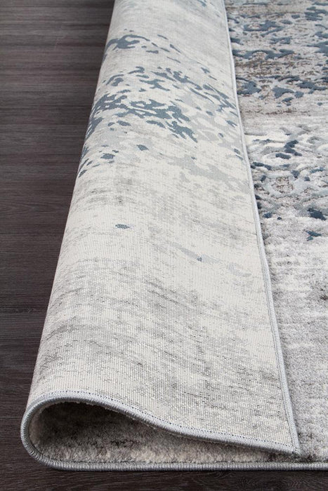 Karaburun Grey Faded Transitional Abstract Contemporary Rug, Rugs, Ozark Home 