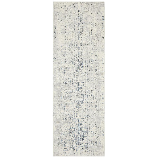 Karaburun White Faded Transitional Abstract Contemporary Runner Rug, Rugs, Ozark Home 