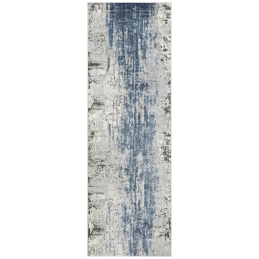 Karaburun Blue Faded Transitional River Contemporary Runner Rug, Rugs, Ozark Home 