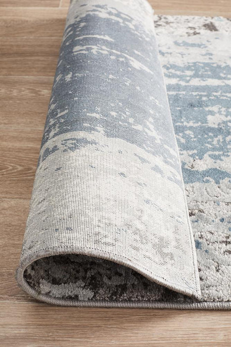 Karaburun Blue Faded Transitional River Contemporary Runner Rug, Rugs, Ozark Home 