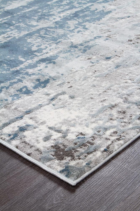 Karaburun Blue Faded Transitional River Contemporary Rug, Rugs, Ozark Home 