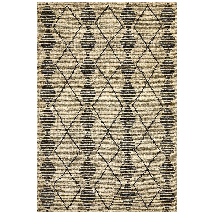 Korba Natural Tribal Diamond Pattern Handwoven Jute Rug, Rugs, Ozark Home 