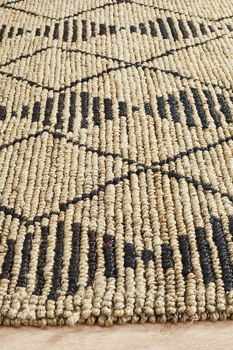 Korba Natural Tribal Diamond Pattern Handwoven Jute Rug, Rugs, Ozark Home 