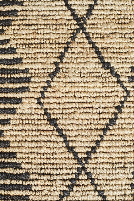 Korba Natural Tribal Diamond Pattern Handwoven Jute Rug, Rugs, Ozark Home 