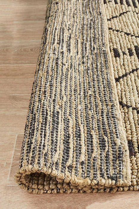 Korba Natural Tribal Diamond Pattern Handwoven Jute Rug, Rugs, Ozark Home 