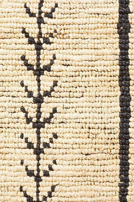 Korba Ivory & Black Tribal Pattern Handwoven Jute Rug, Rugs, Ozark Home 