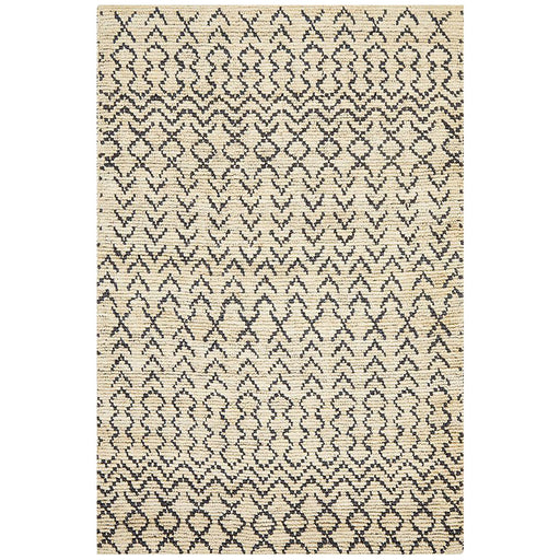 Korba Ivory & Black Tribal Arrow Pattern Handwoven Jute Rug, Rugs, Ozark Home 