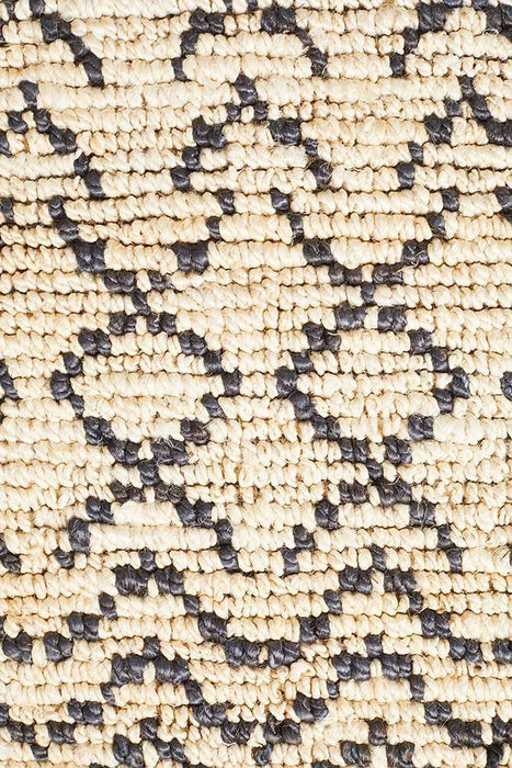 Korba Ivory & Black Tribal Arrow Pattern Handwoven Jute Rug, Rugs, Ozark Home 