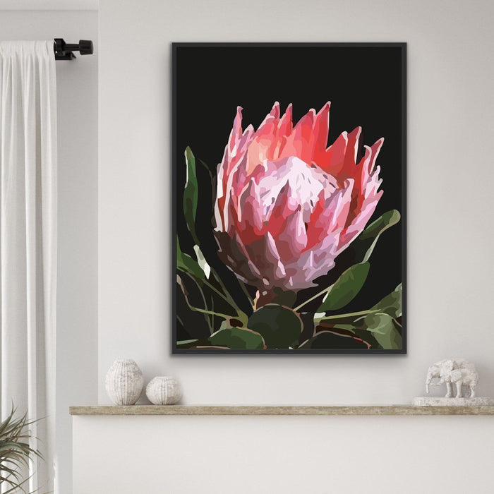 King Of The Blooms - Protea Floral Print on Canvas or Paper