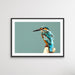 Kingfisher- Turquoise Australian Bird Canvas And Art Print, Wall Art, Ozark Home 