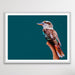 Kookaburra On Teal - Framed Canvas Print Wall Art Print, Wall Art, Ozark Home 