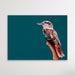 Kookaburra On Teal - Framed Canvas Print Wall Art Print, Wall Art, Ozark Home 