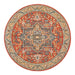 Limonlu Terracotta Round Tribal Geometric Motif Vintage Rug, Rugs, Ozark Home 