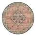 Limonlu Brick Round Tribal Floral Motif Vintage Rug, Rugs, Ozark Home 