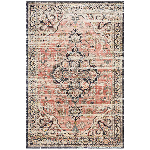 Limonlu Brick Tribal Floral Motif Vintage Rug, Rugs, Ozark Home 