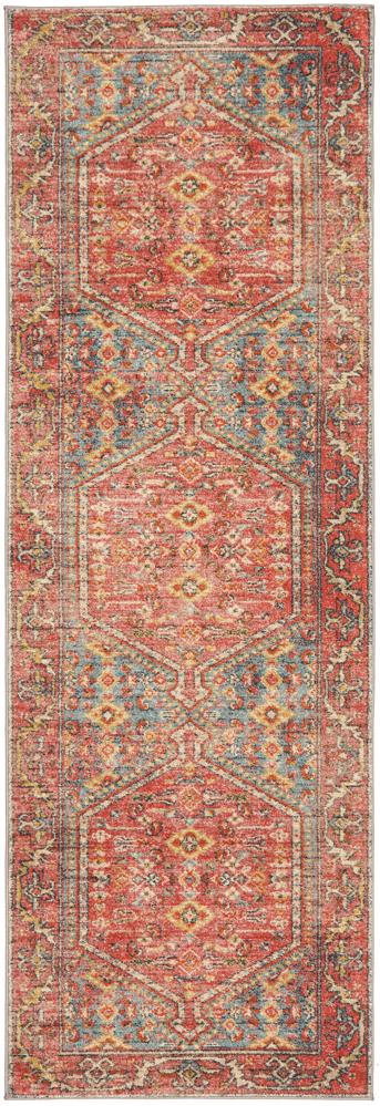 Limonlu Crimson Distressed Oriental Motif Vintage Rug, Rugs, Ozark Home 