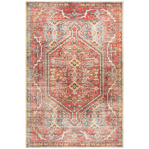 Limonlu Crimson Distressed Oriental Motif Vintage Rug, Rugs, Ozark Home 