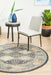 Limonlu Navy Round Distressed Diamond Motif Vintage Rug, Rugs, Ozark Home 