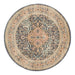 Limonlu Midnight Round Distressed Oriental Motif Vintage Rug, Rugs, Ozark Home 