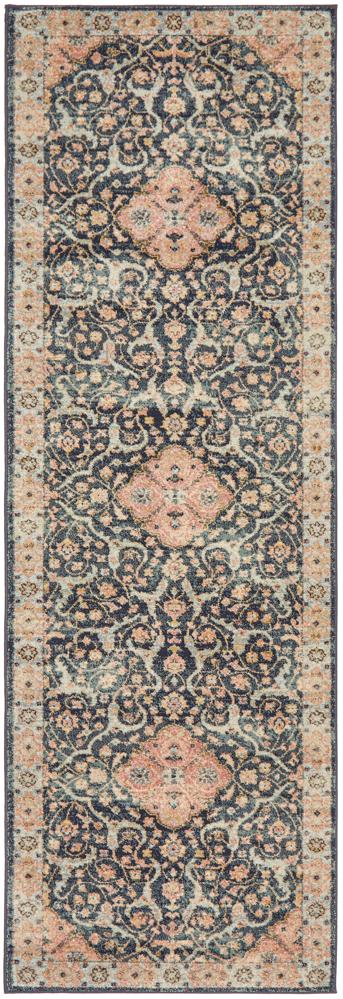 Limonlu Midnight Distressed Oriental Motif Vintage Rug, Rugs, Ozark Home 