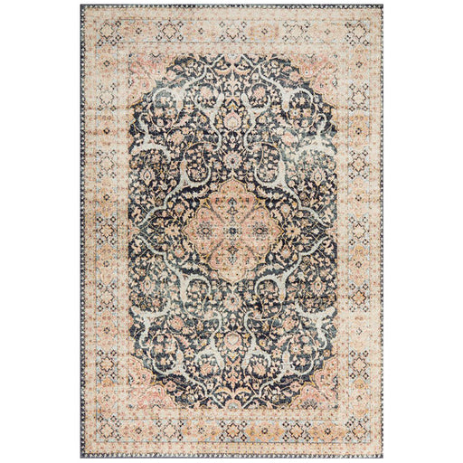 Limonlu Midnight Distressed Oriental Motif Vintage Rug, Rugs, Ozark Home 