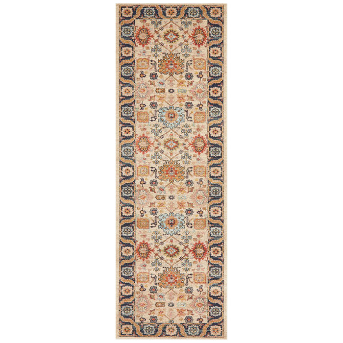 Limonlu Dune Distressed Ornamental Floral Motif Vintage Runner Rug, Rugs, Ozark Home 