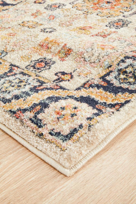 Limonlu Dune Distressed Ornamental Floral Motif Vintage Runner Rug, Rugs, Ozark Home 