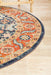 Limonlu Navy Round Distressed Ornamental Floral Motif Vintage Rug, Rugs, Ozark Home 