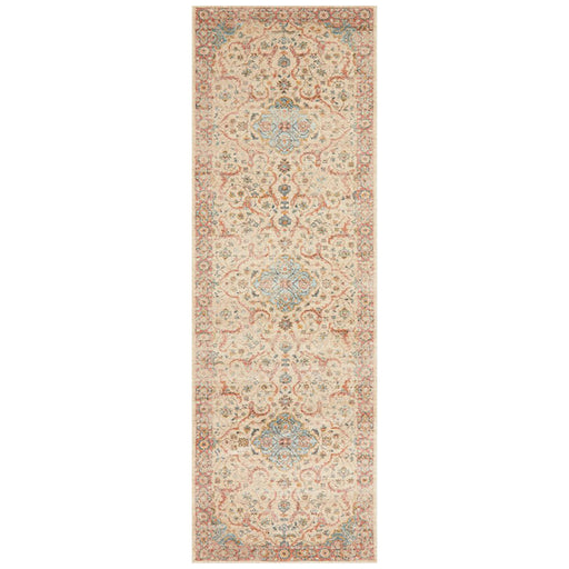 Limonlu Papyrus Distressed Ornamental Floral Motif Vintage Runner Rug, Rugs, Ozark Home 