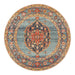 Limonlu Rust Round Distressed Geometric Ornamental Floral Vintage Rug, Rugs, Ozark Home 