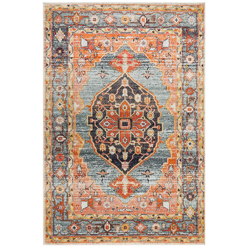 Limonlu Rust Distressed Geometric Ornamental Floral Vintage Rug, Rugs, Ozark Home 